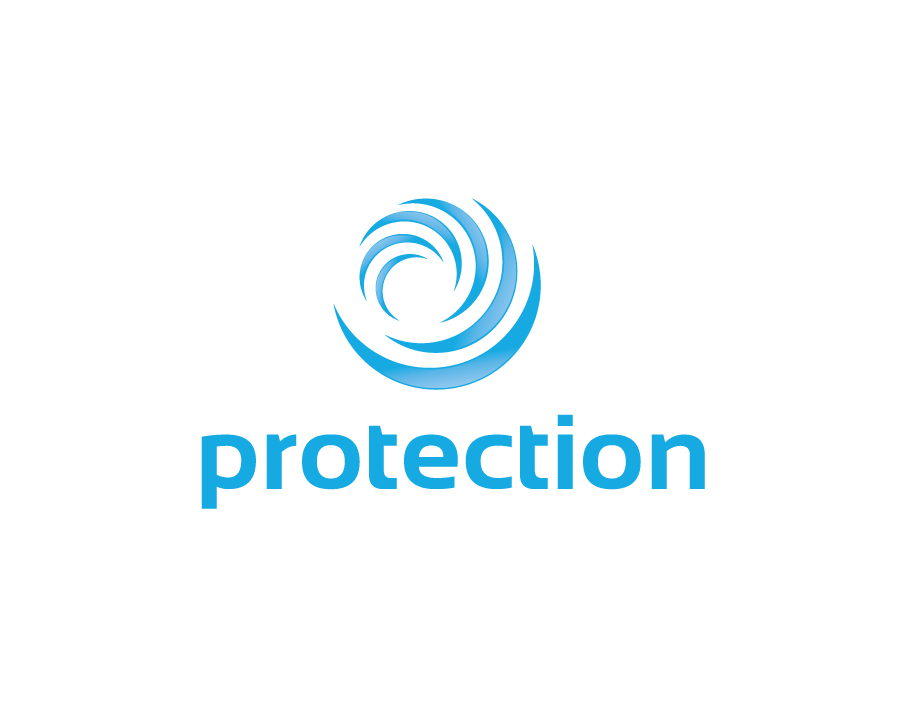 Protection Logo – Abstract Semi Circular Design with Text